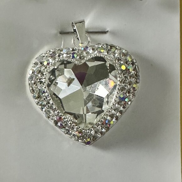 Silver 925 Heart Earrings & Pendant Jewelry Handmade - Picture 4 of 7